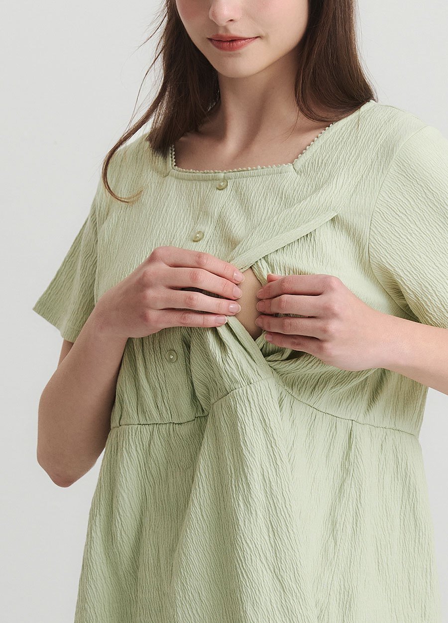 棉質泡泡孕哺居家服組