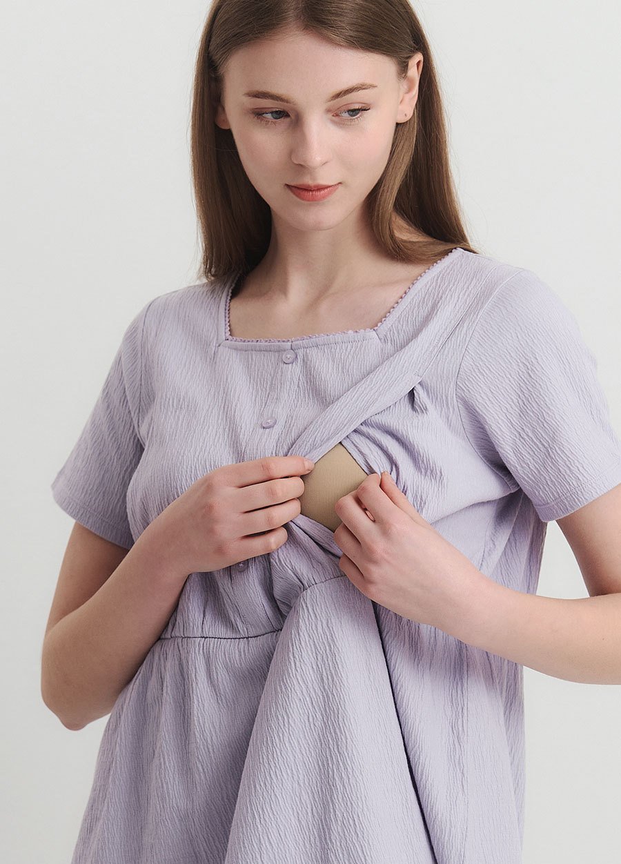 棉質泡泡孕哺居家服組