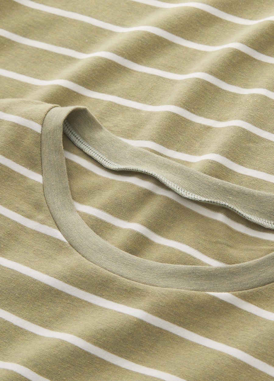 棉質條紋寬鬆孕哺居家洋裝