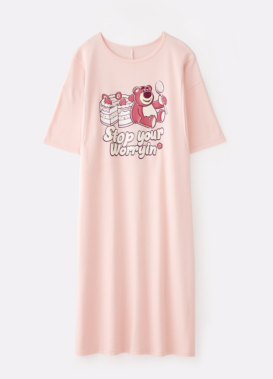 迪士尼甜點熊抱哥孕哺居家洋裝