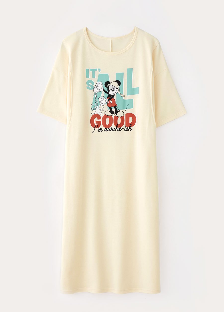 迪士尼早安米奇孕哺居家洋裝