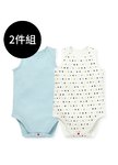 BABY Q彈棉質無袖包屁衣(2入)-星星