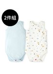 BABY Q彈棉質無袖包屁衣(2入)-彩虹