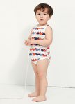 BABY純棉網眼無袖包屁衣(2入)-車車