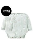 BABY Q彈棉質長袖包屁衣(2入)-刺蝟寶寶