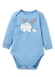 BABY迪士尼Q彈棉質長袖包屁衣-親子小飛象