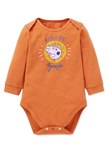 BABY 佩佩豬Q彈棉質長袖包屁衣-森林之王喬治