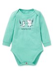 BABY佩佩豬Q彈棉質長袖包屁衣-趣味喬治