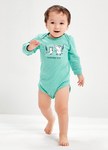 BABY佩佩豬Q彈棉質長袖包屁衣-趣味喬治