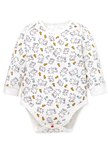 BABY Q彈棉質長袖包屁衣(2入)-線稿佩佩豬