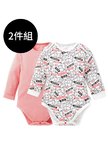 BABY Q彈棉質長袖包屁衣(2入)-標籤佩佩豬