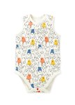 BABY Q彈棉質無袖包屁衣(2入)-線條北極熊