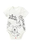 BABY Q彈棉質包屁衣(2入)-蜂蜜維尼