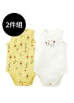 BABY Q彈棉質無袖包屁衣(2入)-氣球維尼