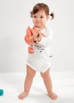 BABY Q彈棉質長袖包屁衣-螃蟹