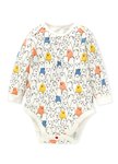 BABY Q彈棉質長袖包屁衣衣(2入)-線條北極熊