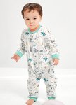 BABY長袖連身衣-線條恐龍