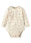 BABY Q彈棉質長袖包屁衣(2入)-塗鴉三角形