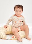 BABY迪士尼Q彈棉質長袖包屁衣-維尼POOH