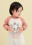 BABY迪士尼毛圈長袖連身衣-瑪麗貓