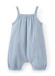 BABY華夫格連身吊帶褲