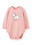 BABY迪士尼蓄熱保溫長袖包屁衣-瑪麗貓