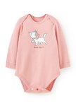 BABY迪士尼蓄熱保溫長袖包屁衣-瑪麗貓