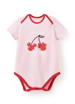 BABY 迪士尼Q彈棉質包屁衣-櫻桃米奇