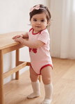 BABY 迪士尼Q彈棉質包屁衣-櫻桃米奇