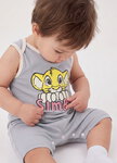 BABY 迪士尼Q彈無袖連身包屁衣-獅子王