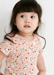 BABY迪士尼Q彈棉質包屁衣-點點貓狗