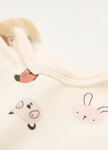 BABY Q彈棉質長袖包屁衣-棉花糖動物