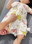 抗菌防踢被(薄款0-24M)拉鍊款-恐龍