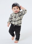 BABY格紋襯衫