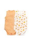 BABY純棉網眼無袖包屁衣(2入)-西瓜/柳丁/西洋梨