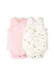 BABY Q彈棉質無袖包屁衣(2入)-彩虹