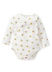 BABY Q彈棉質長袖包屁衣(2入)-蛋黃