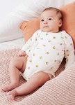 BABY Q彈棉質長袖包屁衣(2入)-蛋黃