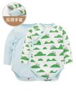 新生兒Q彈棉質長袖包屁衣(2入)-腳踏車