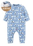 新生兒長袖連身衣-狗狗