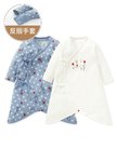 新生兒Q彈棉質蝴蝶衣(2入)-氣球維尼