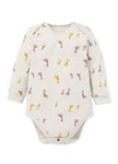 BABY Q彈棉質長袖包屁衣(2入)-親子長頸鹿