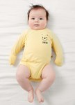 新生兒迪士尼Q彈棉質長袖包屁衣-維尼