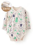 新生兒Q彈棉質長袖包屁衣-童趣線條