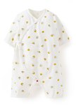 新生兒短袖連身包屁衣-蛋黃