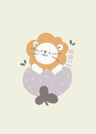 新生兒Q彈蓄熱保溫長袖包屁衣-獅子
