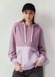 撞色拼接連帽孕哺上衣