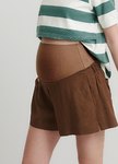 涼感麻料孕婦短褲