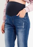 Boyfriend刷破牛仔孕婦褲