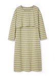 棉質條紋寬鬆孕哺居家洋裝